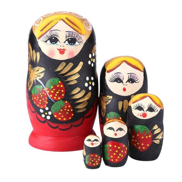 Drewniane Matryoshka lalki rosyjskie dla chłopców i dziewczynek w różnym stylu z życzeniami na Nowy Rok - Wianko - 29