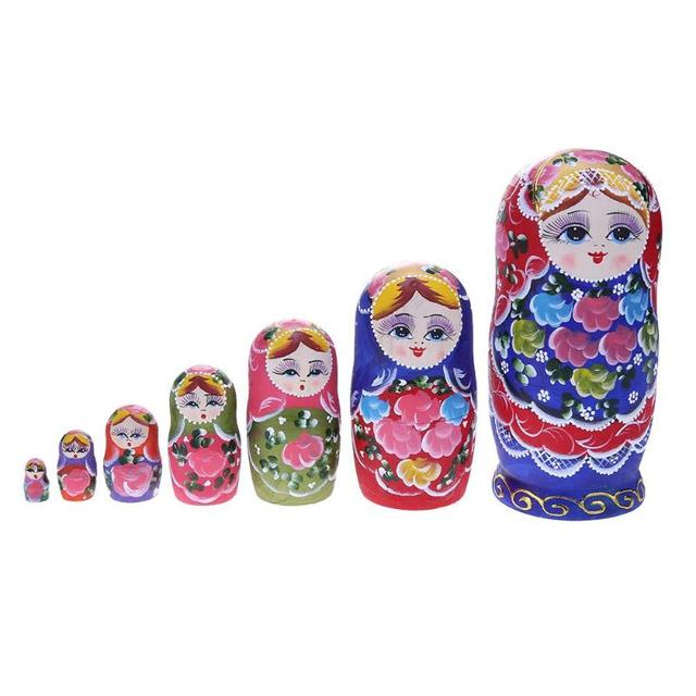 Drewniane Matryoshka lalki rosyjskie dla chłopców i dziewczynek w różnym stylu z życzeniami na Nowy Rok - Wianko - 15