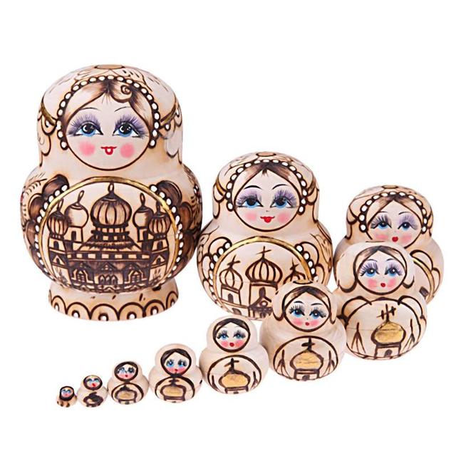 Drewniane Matryoshka lalki rosyjskie dla chłopców i dziewczynek w różnym stylu z życzeniami na Nowy Rok - Wianko - 20