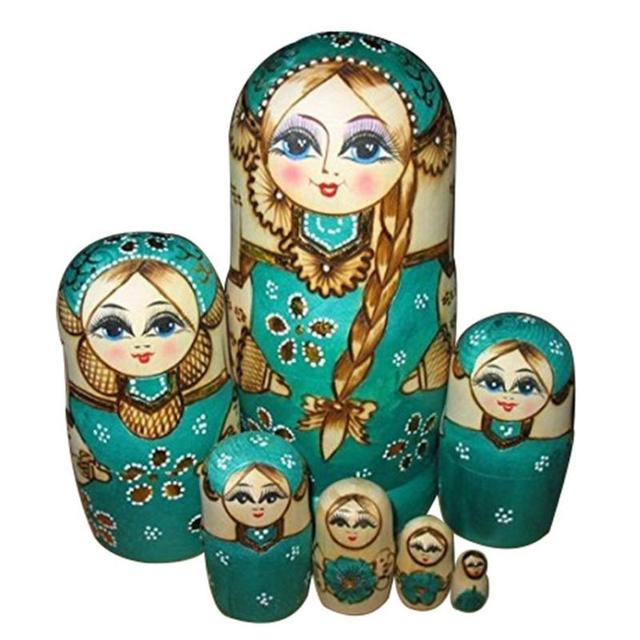 Drewniane Matryoshka lalki rosyjskie dla chłopców i dziewczynek w różnym stylu z życzeniami na Nowy Rok - Wianko - 33