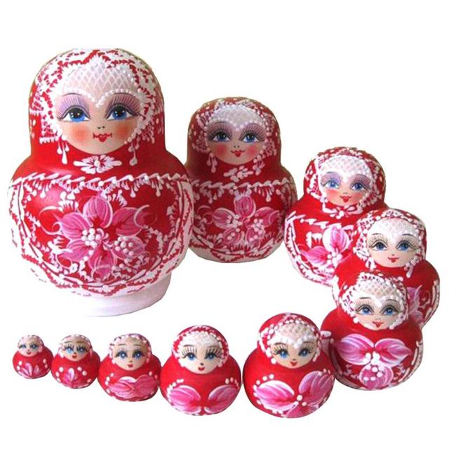Drewniane Matryoshka lalki rosyjskie dla chłopców i dziewczynek w różnym stylu z życzeniami na Nowy Rok - Wianko - 35
