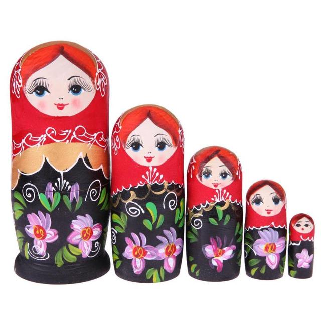 Drewniane Matryoshka lalki rosyjskie dla chłopców i dziewczynek w różnym stylu z życzeniami na Nowy Rok - Wianko - 13