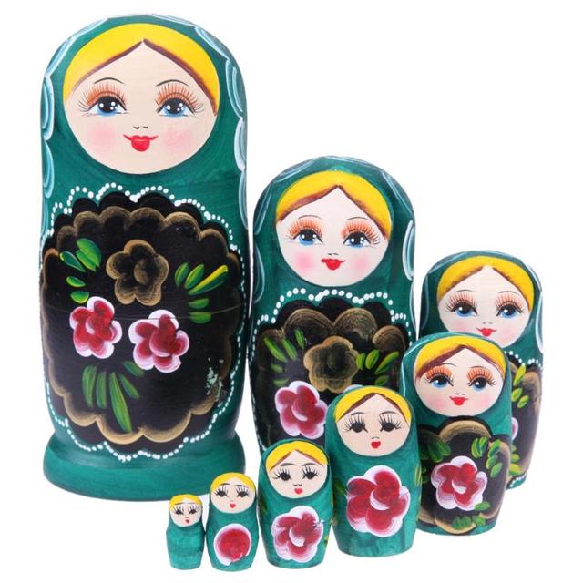 Drewniane Matryoshka lalki rosyjskie dla chłopców i dziewczynek w różnym stylu z życzeniami na Nowy Rok - Wianko - 23