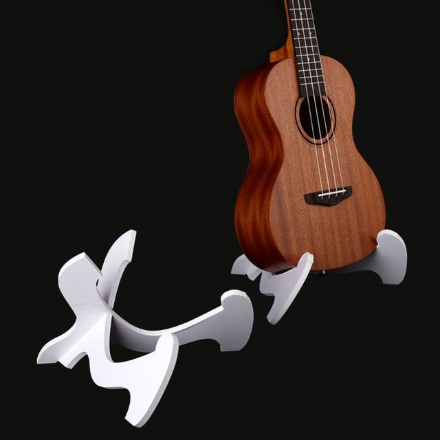 Stojak składany drewniany do gitar basowych, ukulele, skrzypiec, mandoliny i banjo - Wianko - 1