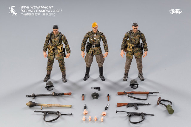 Figurka wojskowa 1/18 WWII War Series - zestaw 5 sztuk amerykańskich, niemieckich i radzieckich żołnierzy JOYTOY - Wianko - 23