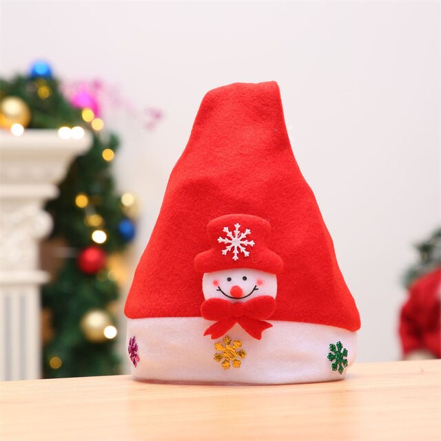Kreskówkowy świecący kapelusz Bożonarodzeniowy dla dzieci - uroczysta dekoracja z Mikołajem dla rodziców i dzieci - Wianko - 3