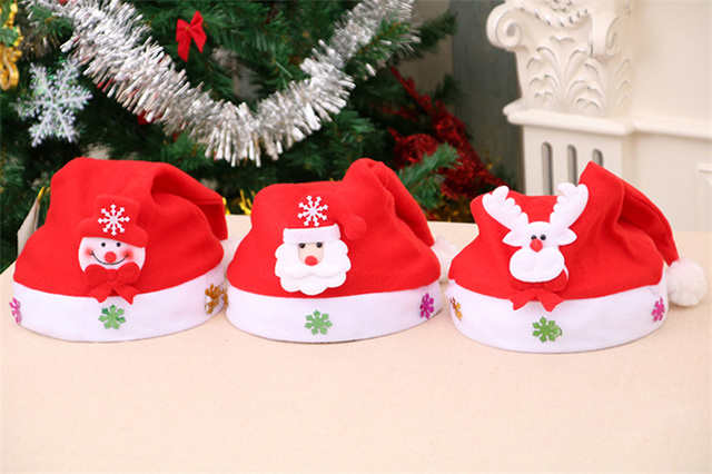 Kreskówkowy świecący kapelusz Bożonarodzeniowy dla dzieci - uroczysta dekoracja z Mikołajem dla rodziców i dzieci - Wianko - 1