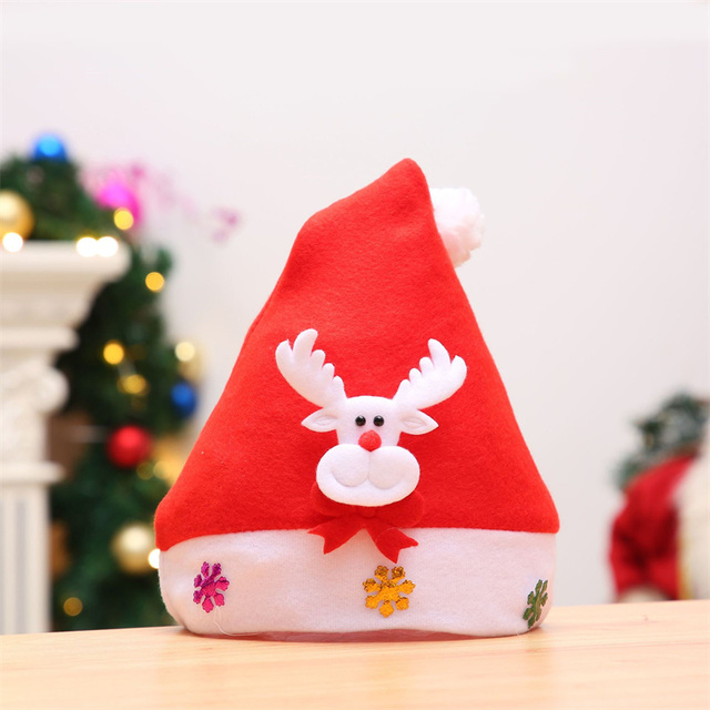 Kreskówkowy świecący kapelusz Bożonarodzeniowy dla dzieci - uroczysta dekoracja z Mikołajem dla rodziców i dzieci - Wianko - 4