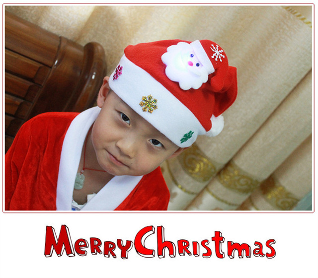Kreskówkowy świecący kapelusz Bożonarodzeniowy dla dzieci - uroczysta dekoracja z Mikołajem dla rodziców i dzieci - Wianko - 13