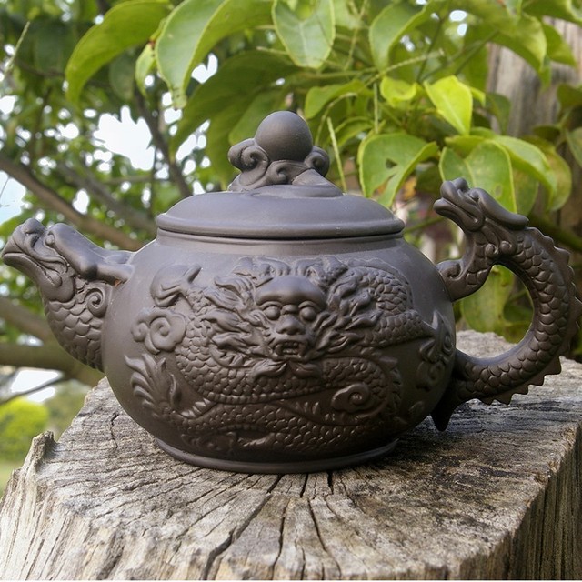 Dzbanek na herbatę Yixing o pojemności 360ml z purpurowej gliny - oryginalny chiński czajniczek do ceremonii parzenia herbaty Kung Fu - Wianko - 1