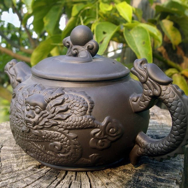Dzbanek na herbatę Yixing o pojemności 360ml z purpurowej gliny - oryginalny chiński czajniczek do ceremonii parzenia herbaty Kung Fu - Wianko - 2