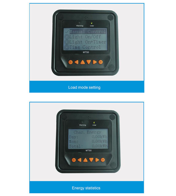 Miernik zdalny wyświetlacz LCD MT50 do kontrolera słonecznego EPEVER Tracer serii TracerBN - Wianko - 6