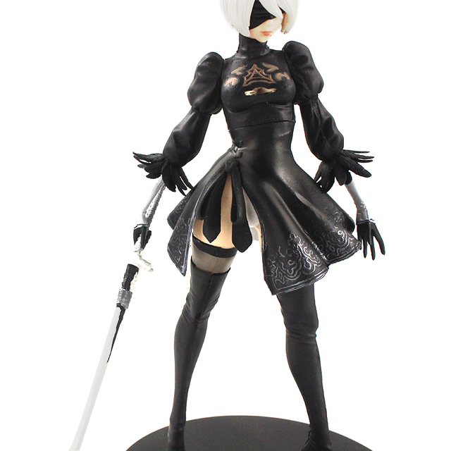 Figurka NieR Automata 2B Yorha nr 2 typ B 2B i Pod Robot DX Ver. z mieczem 28cm - Wianko - 9