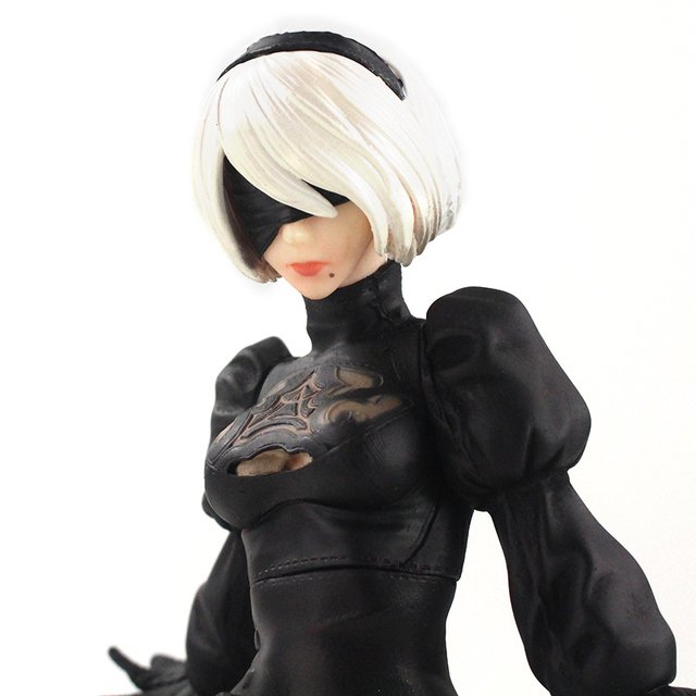 Figurka NieR Automata 2B Yorha nr 2 typ B 2B i Pod Robot DX Ver. z mieczem 28cm - Wianko - 8