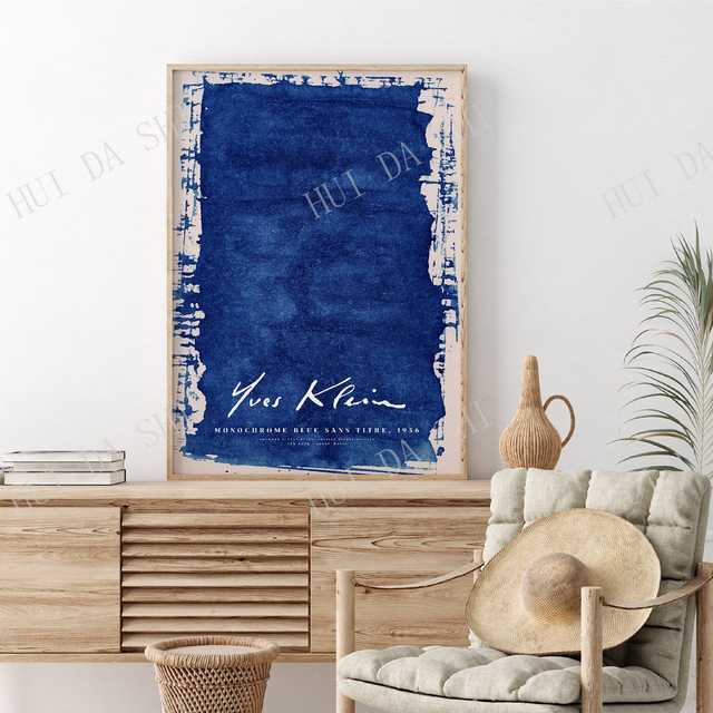 Plakat Yves Klein - niebieska sztuka monochromatyczna, drukowany obraz artystyczny z wystawy - Wianko - 4