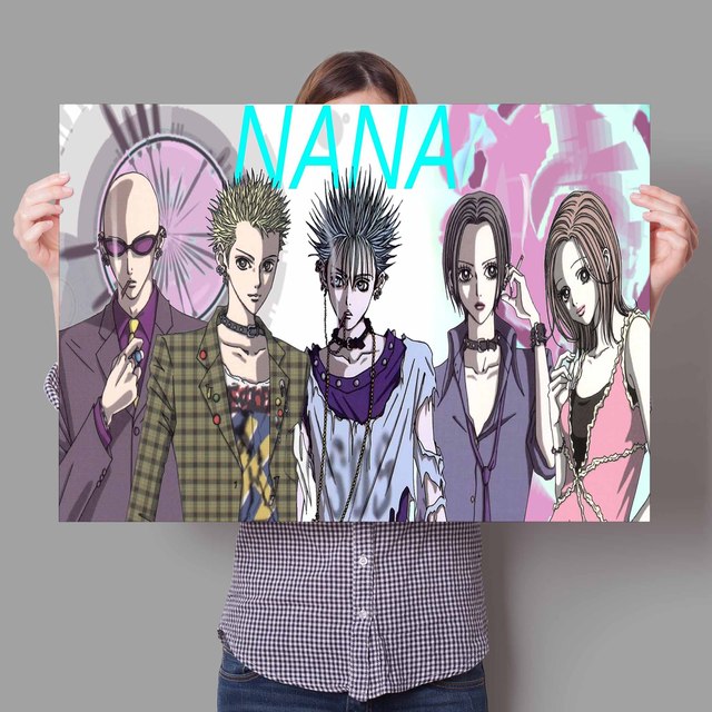 Dekoracja ścienno-naklejkowa Anime NANA - Kawaii plakat na biało powleczonym papierze, idealne wydruki - Wianko - 15
