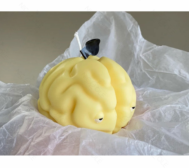 Silikonowa forma na świece 3D Cartoon Mózg, kreatywne dekoracyjne narzędzie do domu z zapachem - Wianko - 15