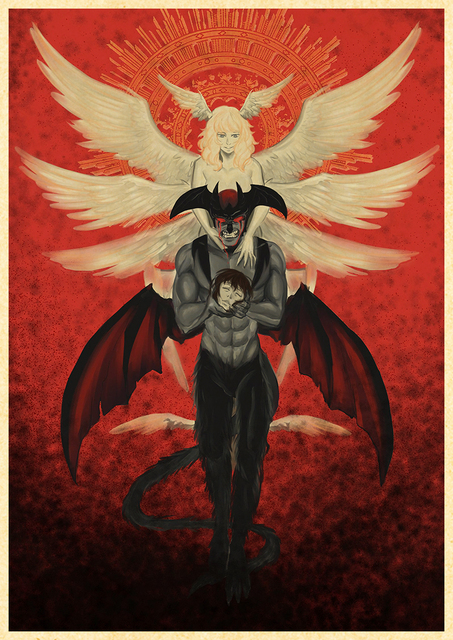 Plakat Anime Devilman Crybaby - wysoka jakość 4K na papierze Kraft, idealny do dekoracji wnętrza ściany - Wianko - 22