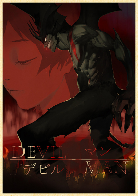 Plakat Anime Devilman Crybaby - wysoka jakość 4K na papierze Kraft, idealny do dekoracji wnętrza ściany - Wianko - 8