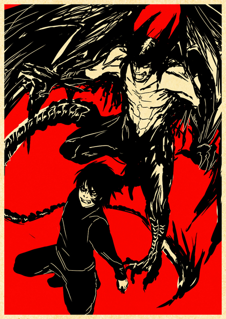 Plakat Anime Devilman Crybaby - wysoka jakość 4K na papierze Kraft, idealny do dekoracji wnętrza ściany - Wianko - 24