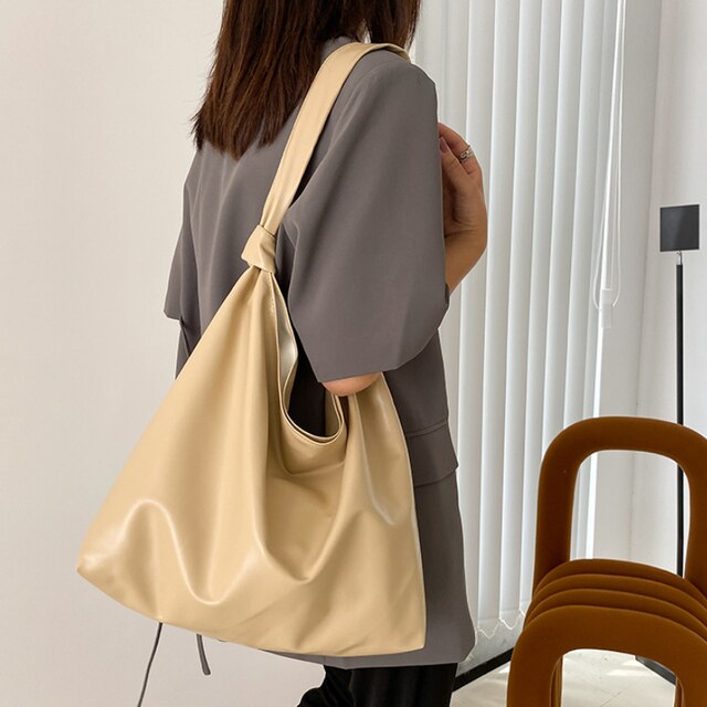 Koreańska skórzana torba na ramię dla kobiet z dużą pojemnością - nowoczesna, miękka, przenośna i casualowa - Wianko - 10