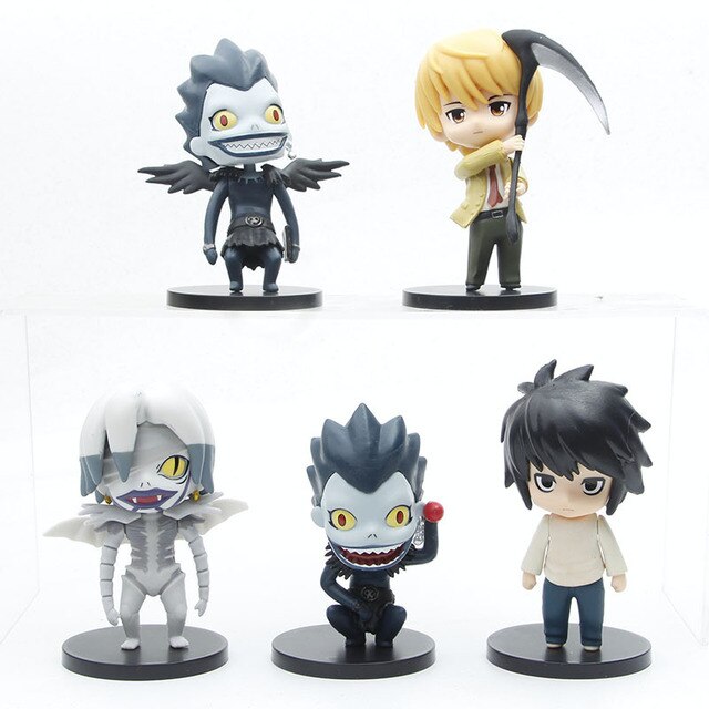 Figurka zabawka Death Note - zestaw 5 sztuk: L Lawliet, Ryuk, Reaper, Yagami światła, słodka lalka, 10 cm - Wianko - 6