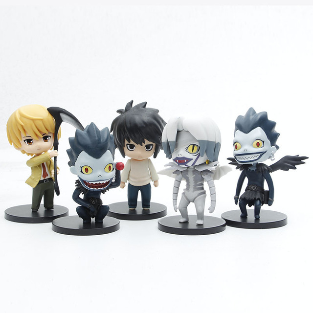 Figurka zabawka Death Note - zestaw 5 sztuk: L Lawliet, Ryuk, Reaper, Yagami światła, słodka lalka, 10 cm - Wianko - 2