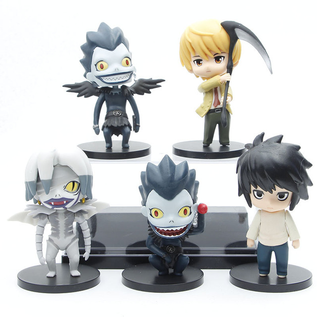 Figurka zabawka Death Note - zestaw 5 sztuk: L Lawliet, Ryuk, Reaper, Yagami światła, słodka lalka, 10 cm - Wianko - 5