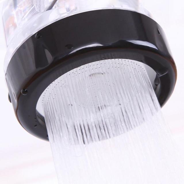 Kran prysznicowy dwuwarstwowy z filtrem bawełnianym, oszczędzanie wody, Trzeci bieg ciśnieniowy i aeratory Purificat - Wianko - 7