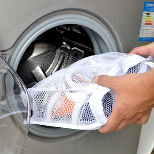 Torba na pranie z siateczką do przechowywania i czyszczenia butów z zamkiem, Sneaker Mesh - Wianko - 7