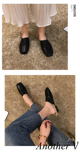 Damskie pantofle na niskim obcasie w stylu retro z sztucznym futrem - nowa kolekcja na jesień 2019 - Wianko - 8