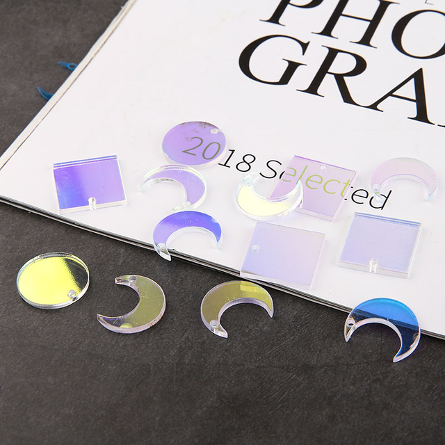 Kreatywne kolczyki akrylowe dla kobiet - zbiór 10 sztuk - Wianko - 4