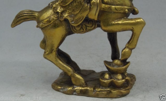 Figurka Fortuna konnego wykonana ręcznie z mosiądzu, kolekcjonerska - Wianko - 3