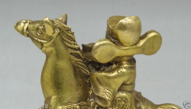 Figurka Fortuna konnego wykonana ręcznie z mosiądzu, kolekcjonerska - Wianko - 5