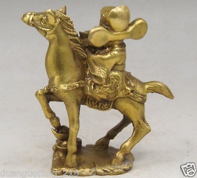 Figurka Fortuna konnego wykonana ręcznie z mosiądzu, kolekcjonerska - Wianko - 4