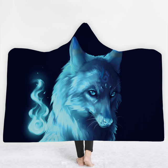 Miękki kocyk zwierzęcy wilki - utrzymujący ciepło, wygodny i nowoczesny design - Wianko - 1