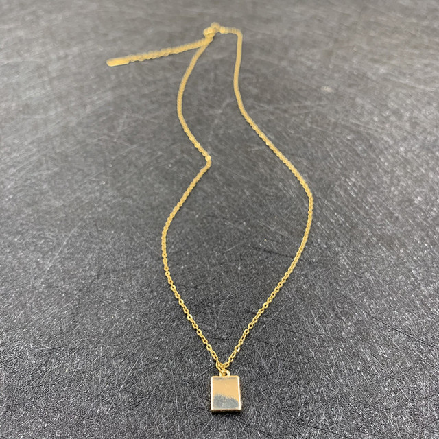 Kwadratowy wisiorek łańcuszek do obojczyka - modny naszyjnik z metalu dla kobiet 2021 - Wianko - 9