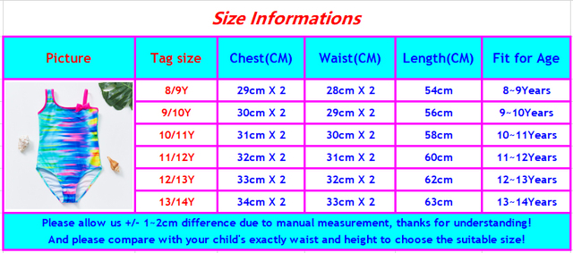 Jednoczęściowy strój kąpielowy dla dziewczyn, wiek 3-18 lat, plażowy kostium dziecięcy ST199 - Wianko - 8