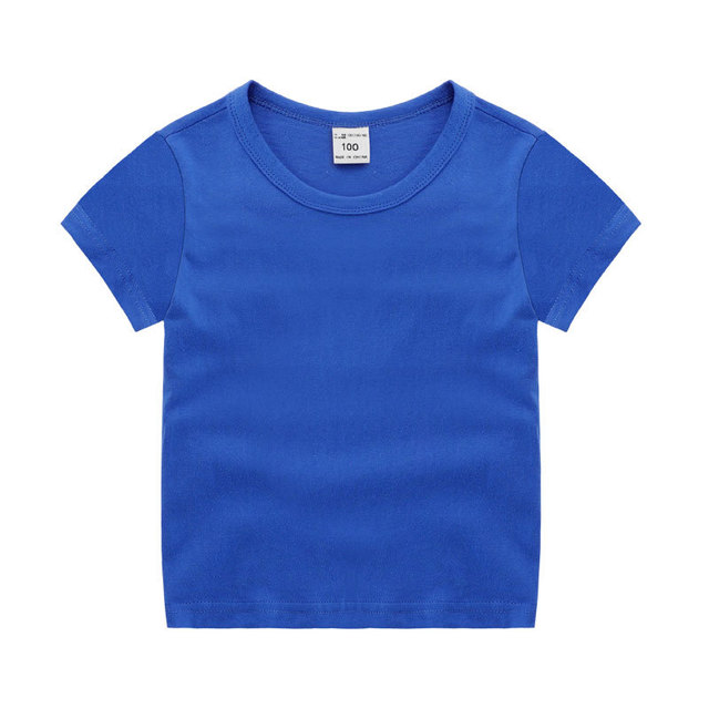 Chłopcy i dziewczęta koszulki z krótkim rękawem dla dzieci - lato, bawełna, jednolite topy - Wianko - 8
