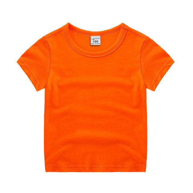 Chłopcy i dziewczęta koszulki z krótkim rękawem dla dzieci - lato, bawełna, jednolite topy - Wianko - 11