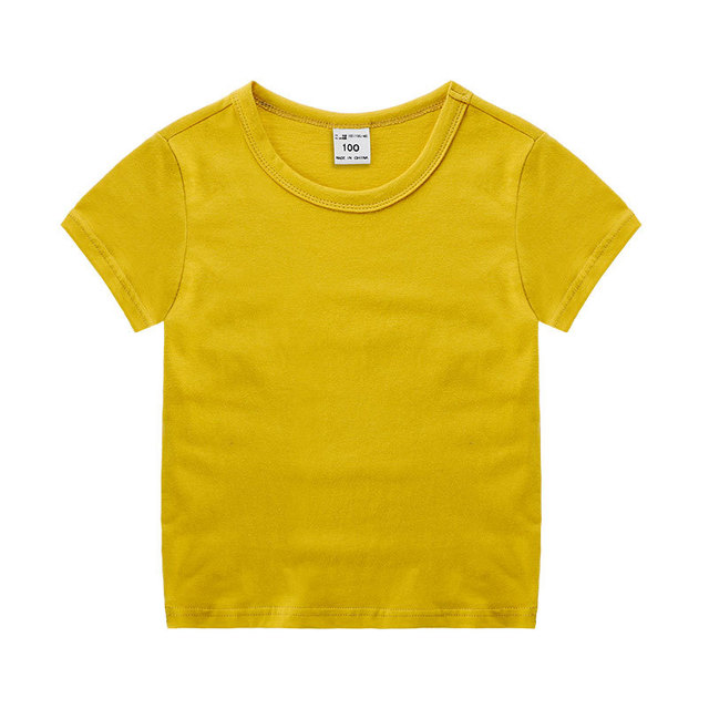 Chłopcy i dziewczęta koszulki z krótkim rękawem dla dzieci - lato, bawełna, jednolite topy - Wianko - 6