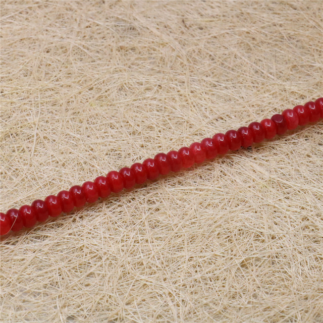 Koraliki Jades z czerwonym kamieniem naturalnym w kształcie Abacus, 5x8mm, do tworzenia biżuterii - Wianko - 7