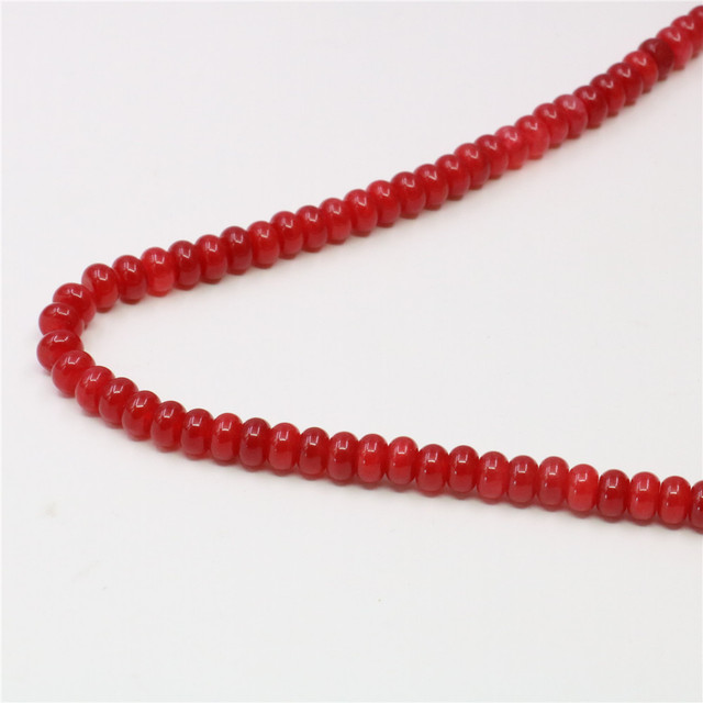 Koraliki Jades z czerwonym kamieniem naturalnym w kształcie Abacus, 5x8mm, do tworzenia biżuterii - Wianko - 8