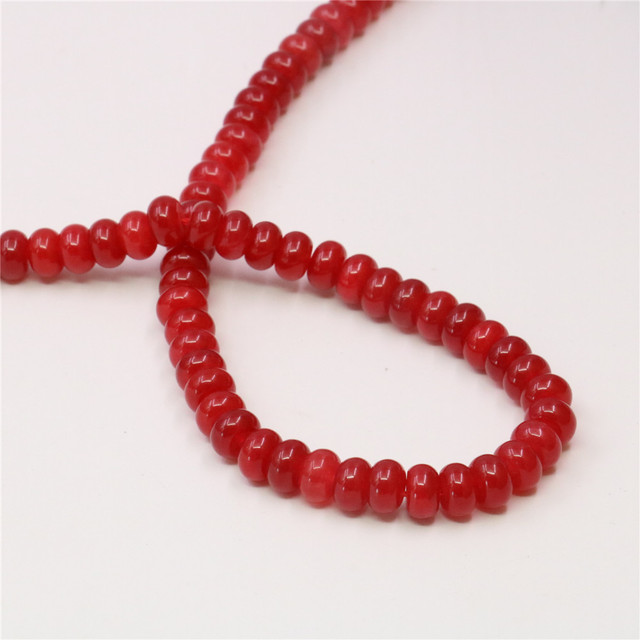 Koraliki Jades z czerwonym kamieniem naturalnym w kształcie Abacus, 5x8mm, do tworzenia biżuterii - Wianko - 9