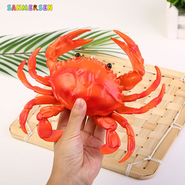 Mini krab lobster zabawka dźwiękowa - symulacja morza, antystresowy zwierzak do dekoracji wnętrza, realistyczne figurki dla dzieci - Wianko - 1
