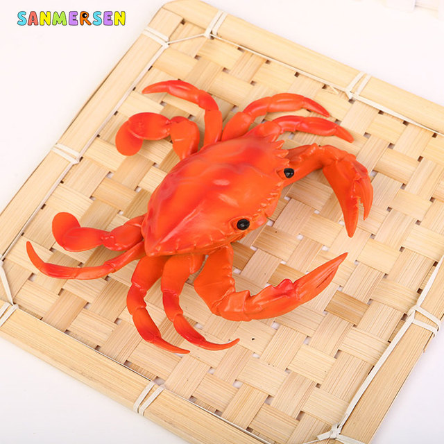 Mini krab lobster zabawka dźwiękowa - symulacja morza, antystresowy zwierzak do dekoracji wnętrza, realistyczne figurki dla dzieci - Wianko - 2
