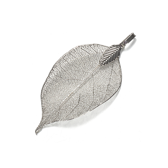 Zawieszki metalowe w kształcie liścia, 2 sztuki/1 para, do biżuterii rękodzielniczej DIY - Wianko - 10