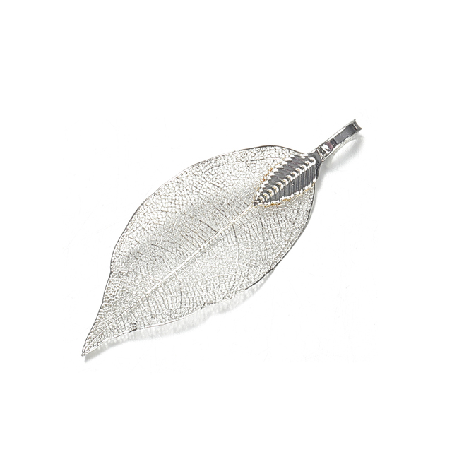 Zawieszki metalowe w kształcie liścia, 2 sztuki/1 para, do biżuterii rękodzielniczej DIY - Wianko - 9
