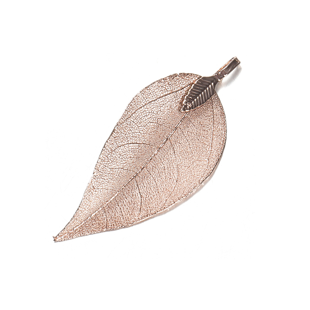 Zawieszki metalowe w kształcie liścia, 2 sztuki/1 para, do biżuterii rękodzielniczej DIY - Wianko - 13