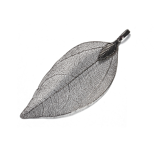 Zawieszki metalowe w kształcie liścia, 2 sztuki/1 para, do biżuterii rękodzielniczej DIY - Wianko - 11
